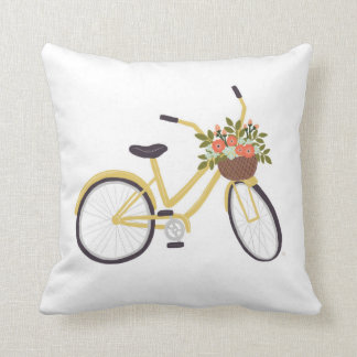 Almohada amarilla de la bicicleta