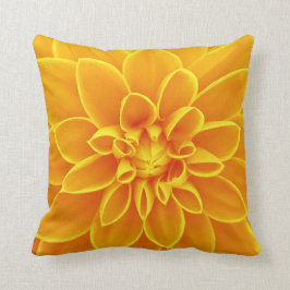 Almohada amarilla de la flor