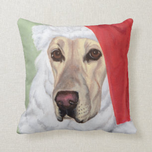 Almohada amarilla de Labrador Santa