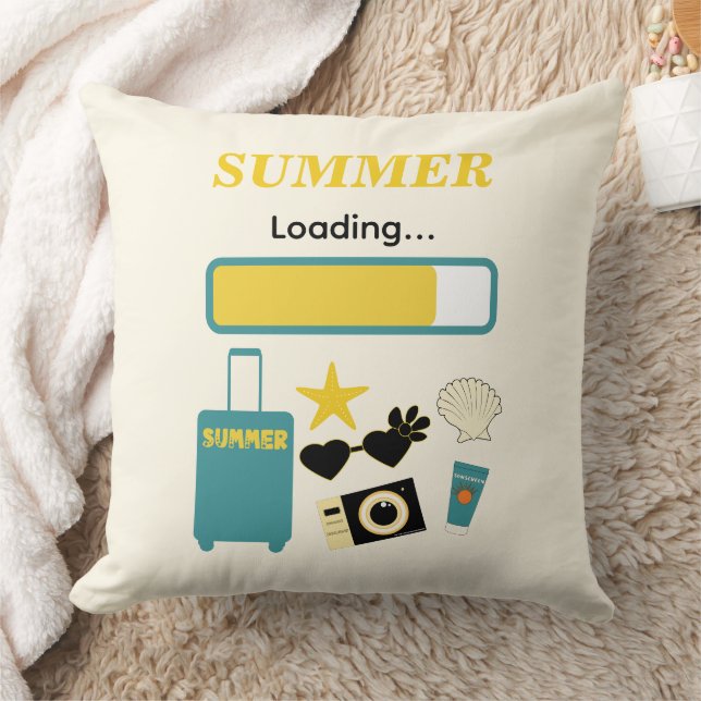 Almohada Amarilla de Verano en Carga (Manta)
