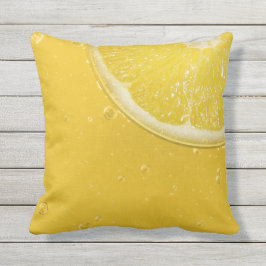 Almohada amarilla limón para piscina al aire libre