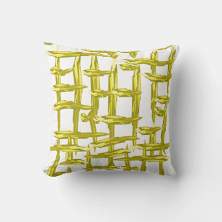 Almohada amarilla tejida textualmente