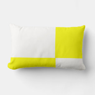 almohada amarilla y blanca brillante sólida