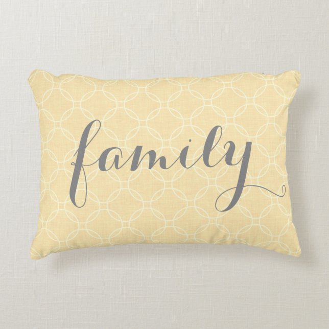 Almohada amarillo claro del acento del golpeteo (Anverso)