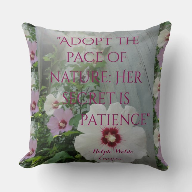 Almohada American MoJo Celebrar, Citas de Pacienci (Anverso)