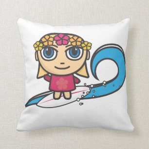 Almohada americana/amortiguador del chica rubio de