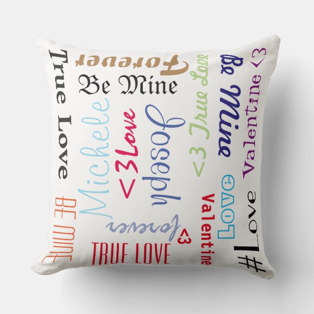 Almohada Amor Eterno Sé Mío San Valentín Personali (Anverso)
