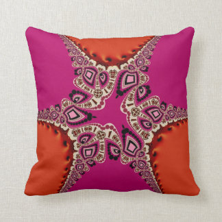 Almohada anaranjada del amortiguador del rosa