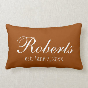 Almohada anaranjada quemada personalizada del