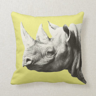 Almohada animal del amarillo del safari del