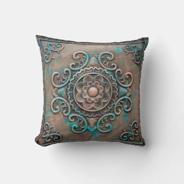 Almohada antigua ornamentada (Anverso)