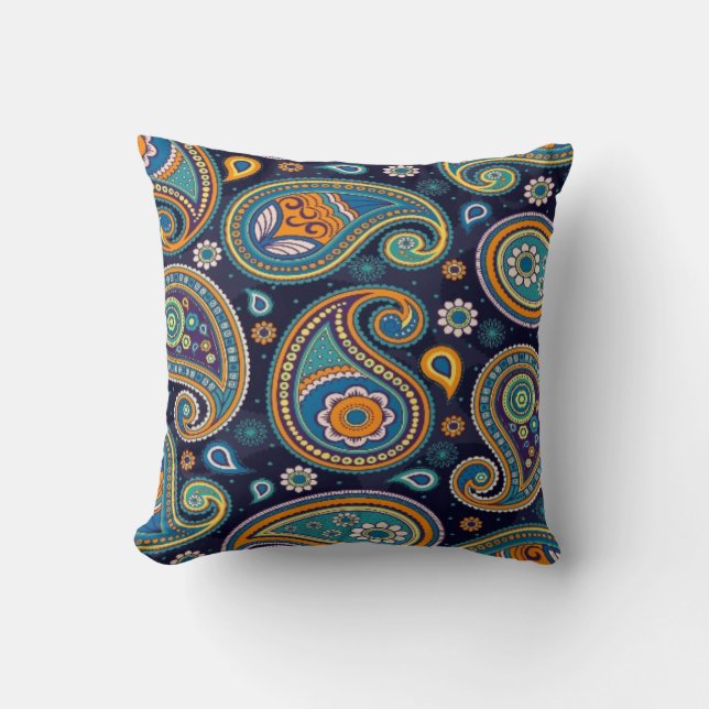 Almohada Antigua Paisley para Sofá (Anverso)