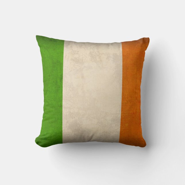 Almohada apenada bandera de Irlanda - irlandés (Anverso)