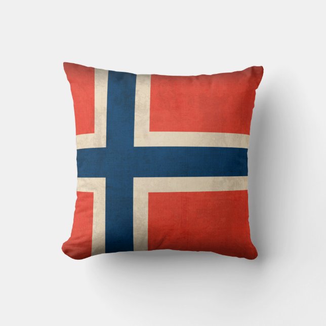 Almohada apenada bandera de Noruega (Anverso)