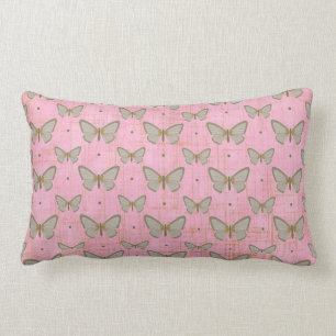Almohada apenada rosa de la mariposa