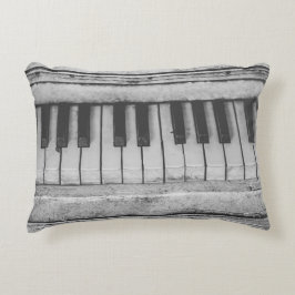 Almohada apenada vintage del teclado de piano