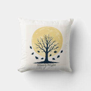 Almohada Árbol de Luna en Noche Silenciosa