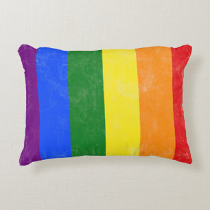 Almohada arcoiris angustiada