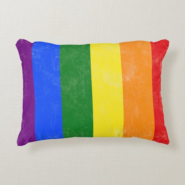 Almohada arcoiris angustiada (Anverso)