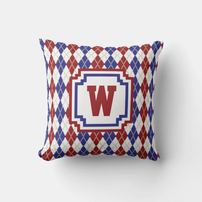 Almohada Argyle Americana (Anverso)