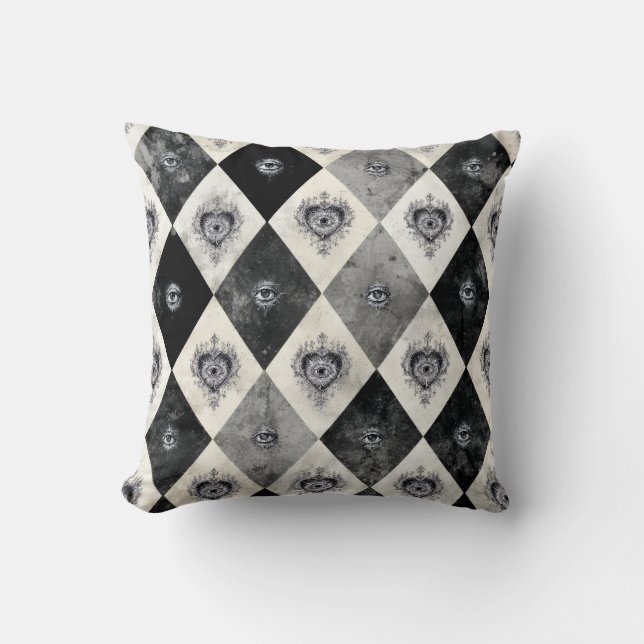 Almohada Arlequín con Ojos que Todo lo Ven (Anverso)