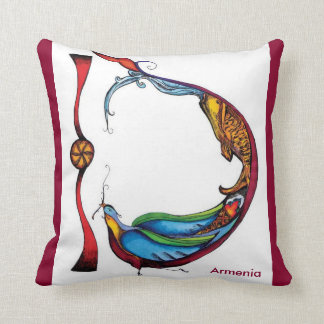 Almohada armenia de la letra de la caligrafía del