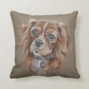 Almohada arrogante de rubíes del perro de aguas d