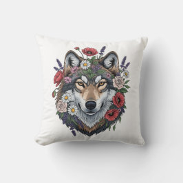Almohada arrojadiza de lobo personalizado con coro