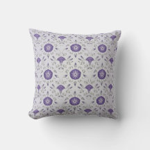 Almohada Art Déco de Gloria de la Mañana Violeta