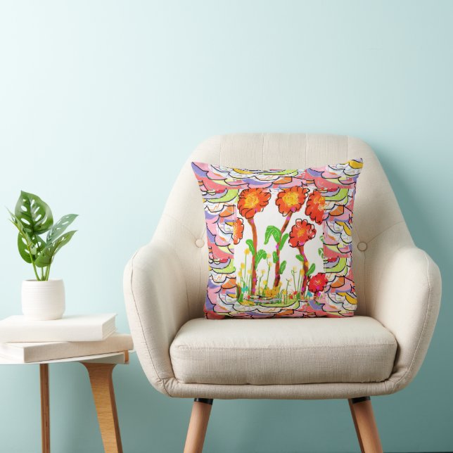 Almohada - Art Deco Floral  (Silla)