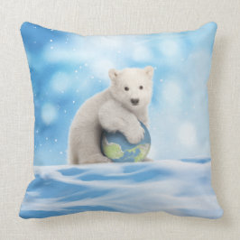 Almohada ártica del mundo del oso polar