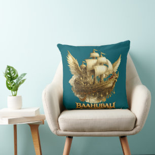 Almohada artística de barco volador de fantasía do
