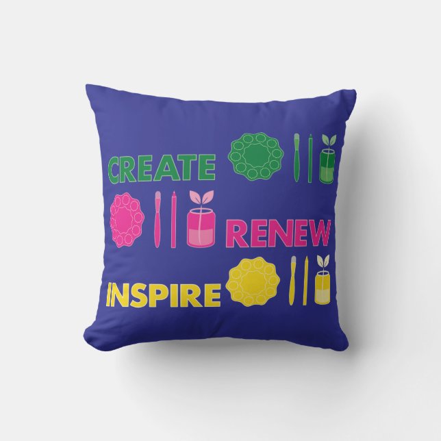 Almohada Artsy Spring Knolling (Anverso)