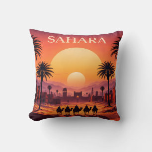 Almohada Atardecer del Desierto del Sahara