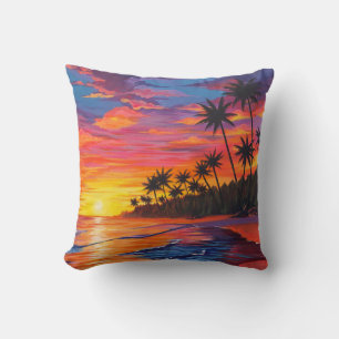 Almohada Atardecer Tropical