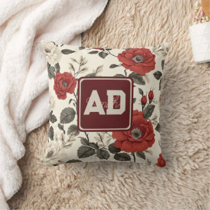 Almohada audaz de la familia de rosas artesanales