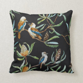 Almohada australiana de la naturaleza (negro)