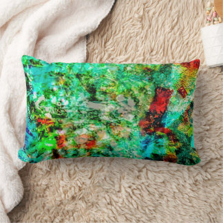 Almohada azul abstracta para lanzar, alegría azul 