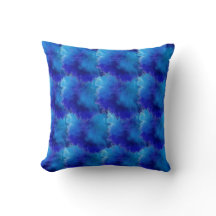 Almohada azul arte