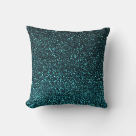 almohada azul brillante azul verde azulado negro p