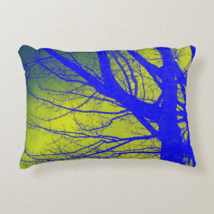 Almohada azul brillante del acento del extracto