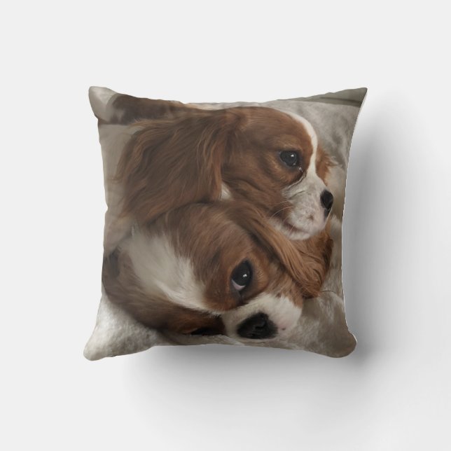 almohada azul brillante medio (Reverso)