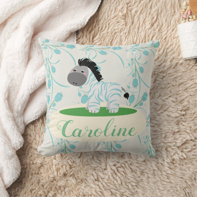 Almohada azul cebra bebé (Manta)