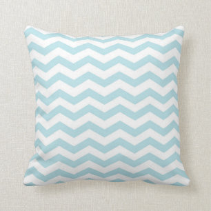 Almohada azul clara de Chevron