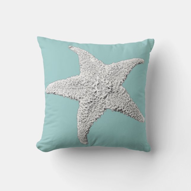 Almohada azul clara de las estrellas de mar (Anverso)