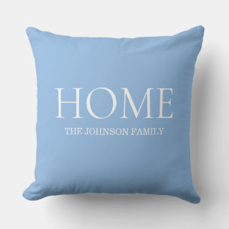 Almohada azul claro personalizada para el hogar fa
