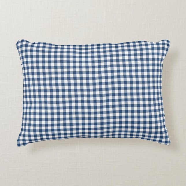 Almohada azul clásica del acento del modelo de la (Anverso)