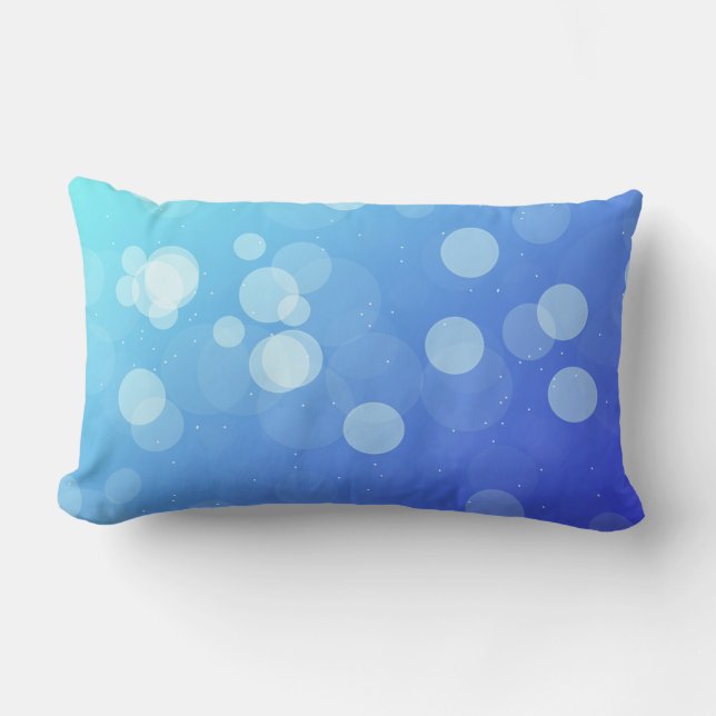 Almohada azul con diseño de gradiente abstracto (Anverso)
