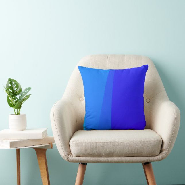 Almohada azul con dos puntas (Silla)
