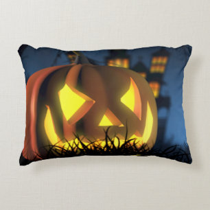 Almohada azul de acento de Halloween